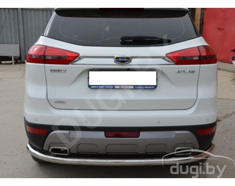 GEELY ATLAS с 2016-н.в. защита заднего бампера одинарная труба d60 из нержавеющей стали GEELY ATLAS с 2016-н.в. защита заднего бампера одинарная труба d60 из нержавеющей стали